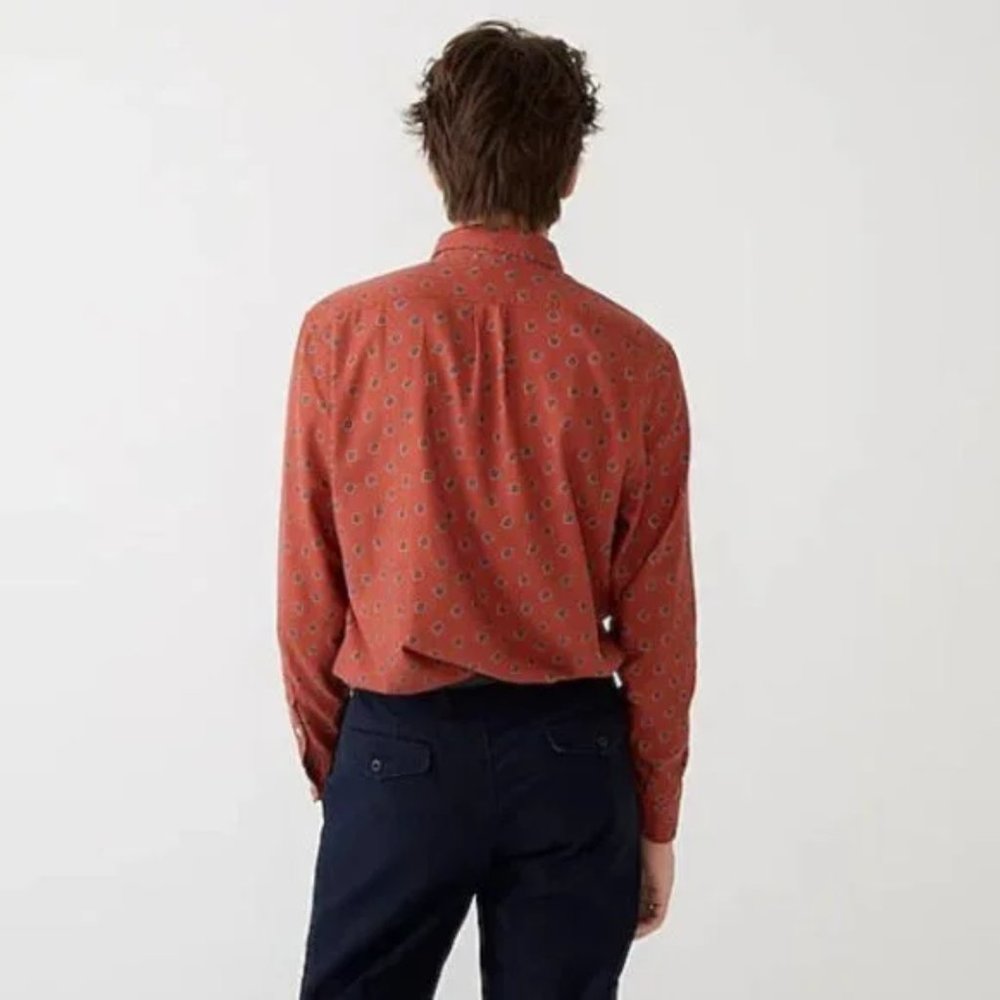 J. CREW mens Cotton-wool challis two-pocket shirt - Picture 2 of 7
